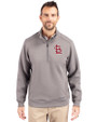 St. Louis Cardinals- Cutter & Buck Roam Epic Versatility Recycled Quarter Zip Mens Pullover Elemental Grey Front