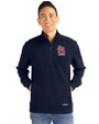 St. Louis Cardinals- Cutter & Buck Roam Epic Versatility Recycled Quarter Zip Mens Pullover Navy Blue Front