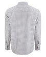 Cutter & Buck Skyline Recycled Gingham Mens Big & Tall Long Sleeve Button Down  Dress Shirt Concrete/White Mannequin Back