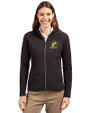 Oregon Ducks Cutter & Buck Adapt Eco Knit Hybrid Recycled Womens Full Zip Jacket Black Front