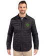 Oregon Ducks- Cutter & Buck Rainier PrimaLoft® Mens Big and Tall Eco Insulated Quilted Shirt Jacket Black Front
