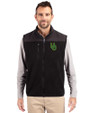 Oregon Ducks- Cutter & Buck Cascade Epic Comfort Recycled Sherpa Fleece Mens Full Zip Vest Black Front