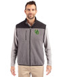 Oregon Ducks- Cutter & Buck Cascade Eco Fleece Mens Vest Elemental Grey/Black Front