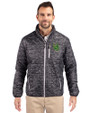 Oregon Ducks- Cutter & Buck Rainier PrimaLoft® Mens Eco Insulated Full Zip Printed Puffer Jacket Black Front