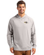 Baltimore Ravens Cutter & Buck Adapt Recycled Soft Knit Stretch Mens Heathered Hooded Pullover Polished Heather Front