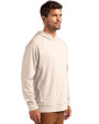 Cleveland Browns Cutter & Buck Adapt Recycled Soft Knit Stretch Mens Heathered Hooded Pullover Wheat Heather Side