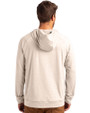 Green Bay Packers Cutter & Buck Adapt Recycled Soft Knit Stretch Mens Heathered Hooded Pullover Wheat Heather Back