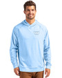 Washington Commanders Mono Cutter & Buck Adapt Knit Recycled Mens Heathered Hooded Pullover Atlas Heather Front