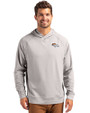 Denver Broncos Cutter & Buck Adapt Recycled Soft Knit Stretch Mens Heathered Hooded Pullover Polished Heather Front