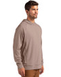 Denver Broncos Monochromatic Cutter & Buck Adapt Recycled Soft Knit Stretch Mens Heathered Hooded Pullover Mushroom Heather Side