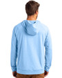 Colorado Rockies Mono Cutter & Buck Adapt Knit Recycled Mens Heathered Hooded Pullover Atlas Heather Back