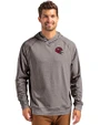 Kansas City Chiefs NFL Helmet Cutter & Buck Adapt Knit Recycled Mens Heathered Hooded Pullover Black Heather Front