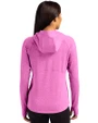 Miami Dolphins Mono Cutter & Buck Adapt Knit Recycled Womens Heathered Hooded Pullover Gelato Heather Back