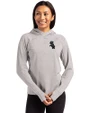 Chicago White Sox Mono Cutter & Buck Adapt Knit Recycled Womens Heathered Hooded Pullover Polished Heather Front