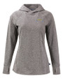 Los Angeles Chargers Cutter & Buck Adapt Knit Recycled Womens Heathered Hooded Pullover Black Heather Mannequin