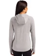Los Angeles Chargers NFL Helmet Cutter & Buck Adapt Knit Recycled Womens Heathered Hooded Pullover Polished Heather Back