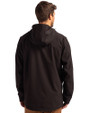 New York Jets Historic Cutter & Buck Camano Everyday Stretch Recycled Mens Water Resistant Jacket Black Back