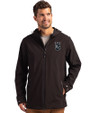 Kansas City Royals Mono Cutter & Buck Camano Everyday Stretch Recycled Mens Water Resistant Jacket Black Front