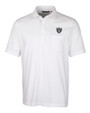 Las Vegas Raiders Cutter & Buck Advantage Tri-Blend Jersey Mens Pocket Polo White Mannequin