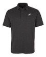 Philadelphia Eagles Cutter & Buck Advantage Tri-Blend Jersey Mens Pocket Polo Black Heather Mannequin