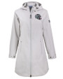 New England Patriots NFL Helmet Cutter & Buck Camano Everyday Stretch Recycled Womens Water Resistant Jacket Polished Medium Gray Mannequin
