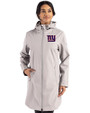 New York Giants Cutter & Buck Camano Everyday Stretch Recycled Womens Water Resistant Jacket Polished Medium Gray Front