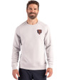 Chicago Bears Historic Cutter & Buck Roam Recycled Buttery-Soft Knit Mens Crew Neck Pullover Solitaire Front