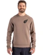 Arizona Cardinals Mono Cutter & Buck Roam Epic Versatility Recycled Crew Neck Mens Pullover Mushroom Front