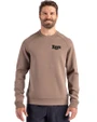 Tampa Bay Rays Mono Cutter & Buck Roam Epic Versatility Recycled Crew Neck Mens Pullover Mushroom Front