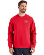 San Francisco 49ers Cutter & Buck Roam Recycled Buttery-Soft Knit Mens Crew Neck Pullover Red Front