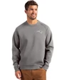 New England Patriots Mono Cutter & Buck Roam Epic Versatility Recycled Crew Neck Mens Pullover Elemental Grey Front