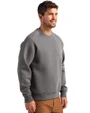 New England Patriots Mono Cutter & Buck Roam Epic Versatility Recycled Crew Neck Mens Pullover Elemental Grey Side