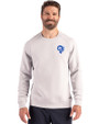 Los Angeles Rams Historic Cutter & Buck Roam Recycled Buttery-Soft Knit Mens Crew Neck Pullover Solitaire Front