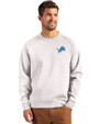 Detroit Lions Cutter & Buck Roam Epic Versatility Recycled Crew Neck Mens Pullover Solitare Front