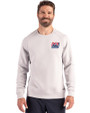 New York Giants Historic Cutter & Buck Roam Recycled Buttery-Soft Knit Mens Crew Neck Pullover Solitaire Front