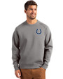 Indianapolis Colts Cutter & Buck Roam Epic Versatility Recycled Crew Neck Mens Pullover Elemental Grey Front