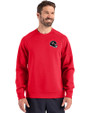 Houston Texans NFL Helmet Cutter & Buck Roam Epic Versatility Recycled Crew Neck Mens Pullover Red Front