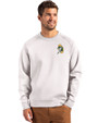 Green Bay Packers Historic Cutter & Buck Roam Epic Versatility Recycled Crew Neck Mens Pullover Solitare Front