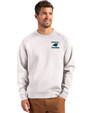Carolina Panthers Historic Cutter & Buck Roam Epic Versatility Recycled Crew Neck Mens Pullover Solitare Front
