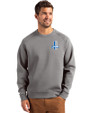 Detroit Lions Historic Cutter & Buck Roam Recycled Buttery-Soft Knit Mens Crew Neck Pullover Elemental Grey Front