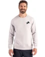 Detroit Lions Monochromatic Cutter & Buck Roam Recycled Buttery-Soft Knit Mens Crew Neck Pullover Solitaire Front