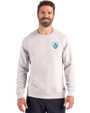Los Angeles Chargers Historic Cutter & Buck Roam Recycled Buttery-Soft Knit Mens Crew Neck Pullover Solitaire Front