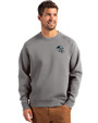 Carolina Panthers NFL Helmet Cutter & Buck Roam Epic Versatility Recycled Crew Neck Mens Pullover Elemental Grey Front