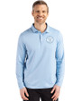 Milwaukee Brewers Mono Cutter & Buck Coastline Epic Comfort Recycled Mens Long Sleeve Polo Atlas Light Blue Front