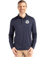 Milwaukee Brewers Mono Cutter & Buck Coastline Epic Comfort Recycled Mens Long Sleeve Polo Navy Blue Front