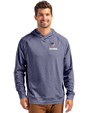 Cleveland Browns Americana Cutter & Buck Adapt Knit Recycled Mens Heathered Hooded Pullover Navy Blue Heather Front