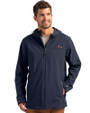 New York Jets Americana - Cutter & Buck Camano Everyday Stretch Recycled Mens Water Resistant Jacket Navy Blue Front