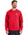 New Orleans Saints Americana Cutter & Buck Roam Recycled Buttery-Soft Knit Mens Crew Neck Pullover Red Front