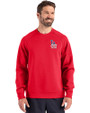 Los Angeles Dodgers Stars & Stripes Cutter & Buck Roam Epic Versatility Recycled Crew Neck Mens Pullover Red Front
