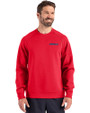 San Francisco 49ers Americana Cutter & Buck Roam Recycled Buttery-Soft Knit Mens Crew Neck Pullover Red Front